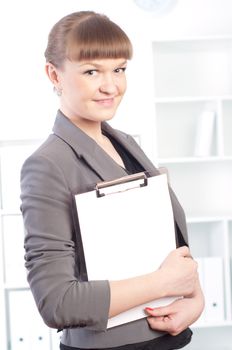 portrait of a beautiful young woman who works in the office