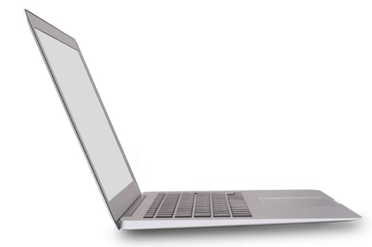 modern laptop isolated on white background .