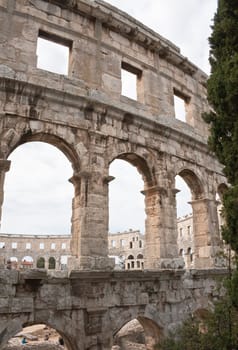 Roman amphitheater in Pula, Croatia