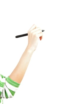 woman hand drawing or writing