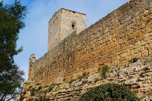 Castello di Lombardia medieval castle in Enna, Sicily, Italy