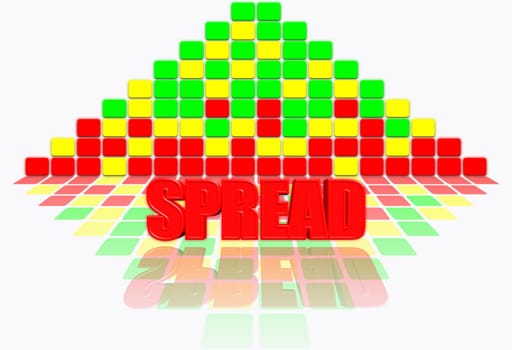 graphic background for the concept of spread