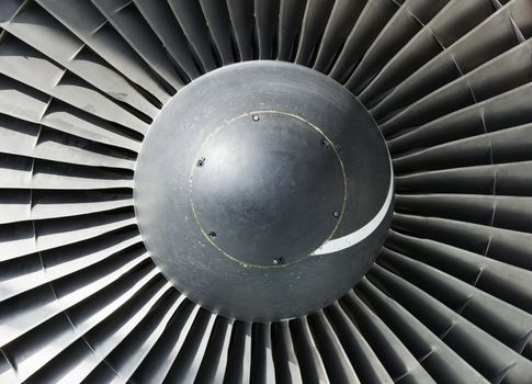 Single spiral on a large jet engine nose cone inlet