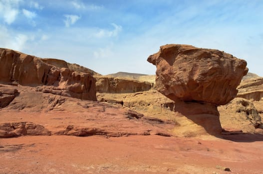 brown mountains in the Timna Valley Park, Arava Desert, Israel