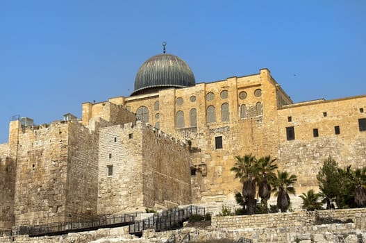 the ancient walls of the great Jerusalem, Israel