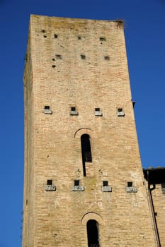 San Gimignano is the city of beautiful towers, landmark of Tuscany, Italy