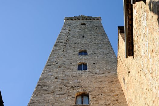 San Gimignano is the city of beautiful towers, landmark of Tuscany, Italy