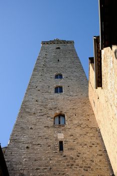 San Gimignano is the city of beautiful towers, landmark of Tuscany, Italy