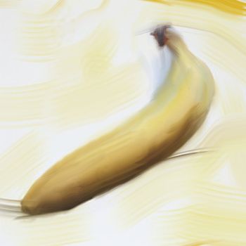 Digital painting of a banana