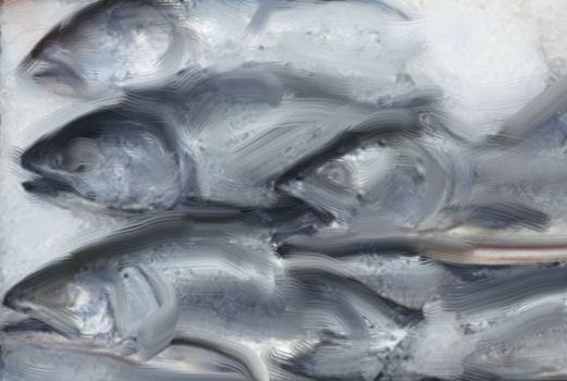 Digital painting of fishes