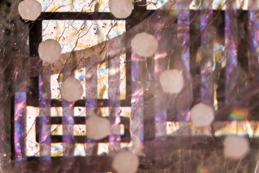 Microphoto: Detail of the hologram on an euro banknote