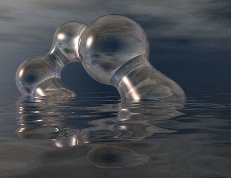 Digital visualization of a surreal scene