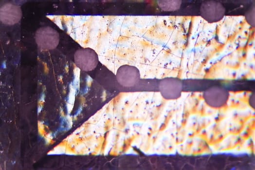 Microphoto: Detail of the hologram on an euro banknote