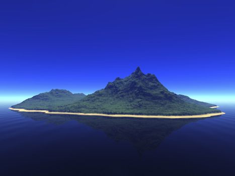 Digital visualization of a surreal landscape