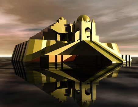 Digital visualization of a ziggurat