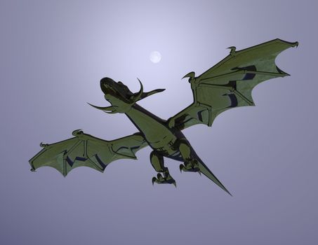 Digital visualization of a dragon