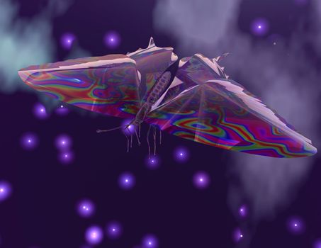 Digital visualization of a butterfly
