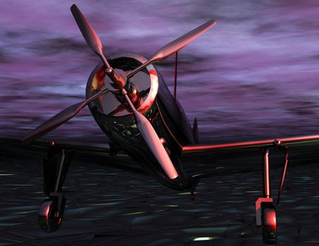 Digital visualization of a airplane