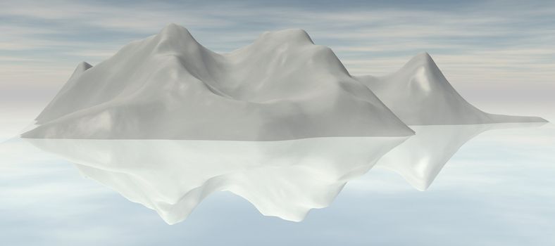 Digital visualization of an iceberg