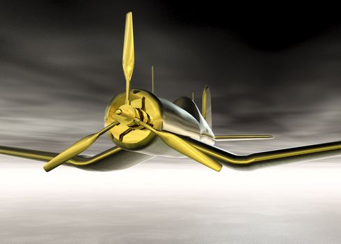 Digital visualization of a airplane