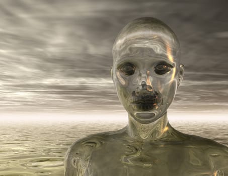 Digital visualization of a human