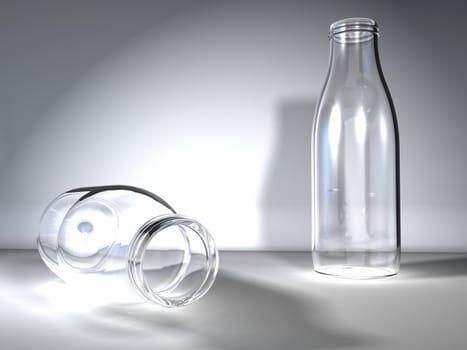 digital visualization of bottles
