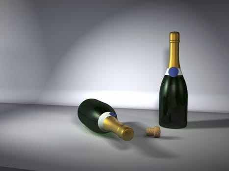 digital visualization of bottles