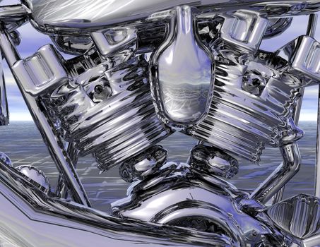 Digital visualization of a bike engine