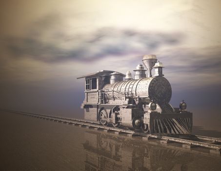 digital visualization of a locomotive