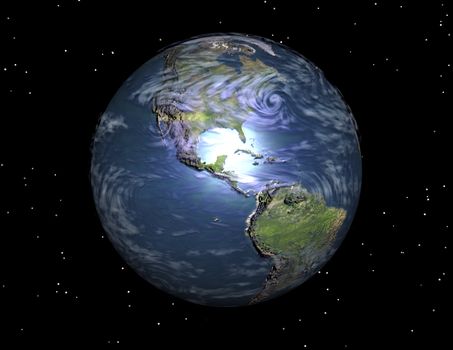 digital rendering of the earth