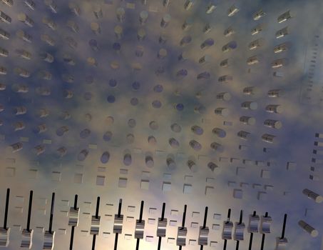 digital scene of a mixing desk