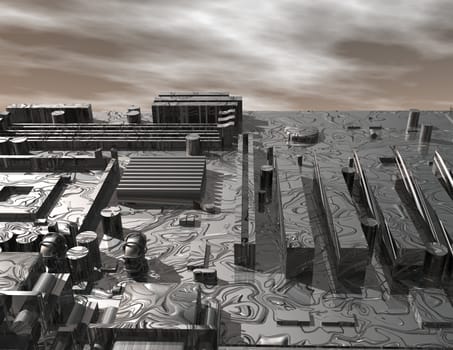 digital rendering of a mainboard