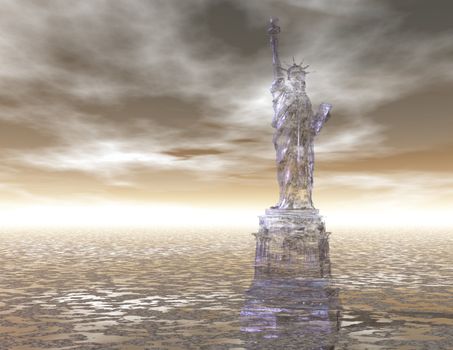 digital rendering of the statue of liberty