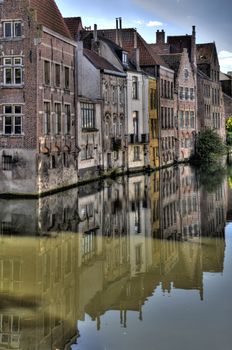 building in the old town of ghent, belgium (hdr)