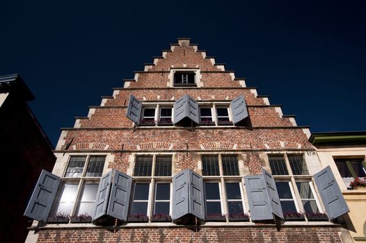 building in the old town of ghent, belgium