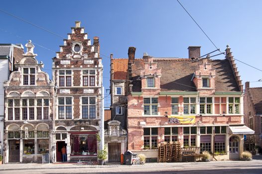 castle gravensteen in the old town of ghent, belgium