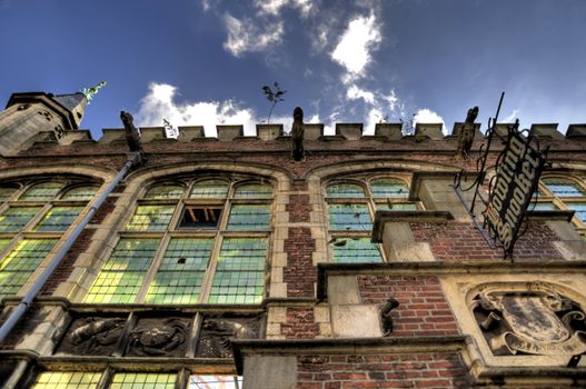 building in the old town of ghent, belgium (hdr)