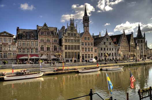 building in the old town of ghent, belgium (hdr)