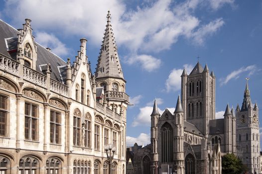 building in the old town of ghent, belgium