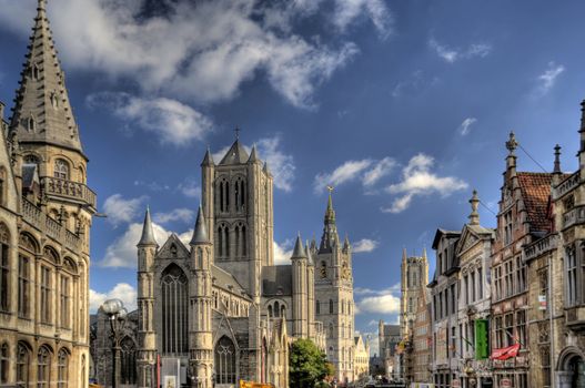 building in the old town of ghent, belgium (hdr)
