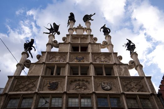 building in the old town of ghent, belgium