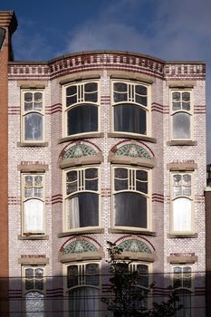 scene in the old town of amsterdam, netherlands