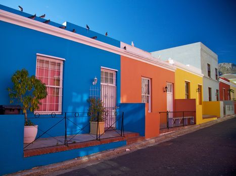 Bo Kaap District in Cape Town 
Bright painted houses in the city centre and popular with tourist's