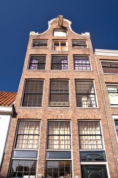 scene in the old town of amsterdam, netherlands