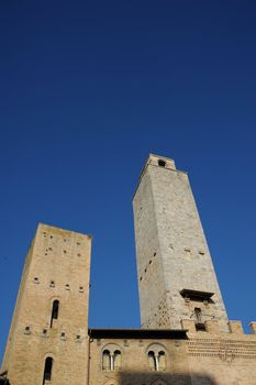 San Gimignano is the city of beautiful towers, landmark of Tuscany, Italy