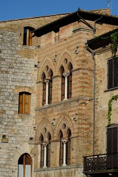 San Gimignano is the city of beautiful towers, landmark of Tuscany, Italy