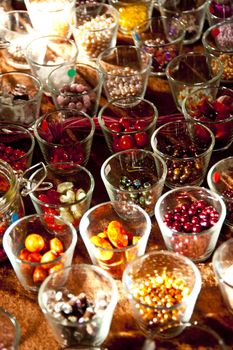 collection of glass beads