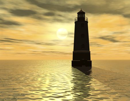 digital rendering of a lighthouse