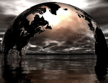 digital compisition of the earth