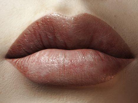 digital rendering of lips